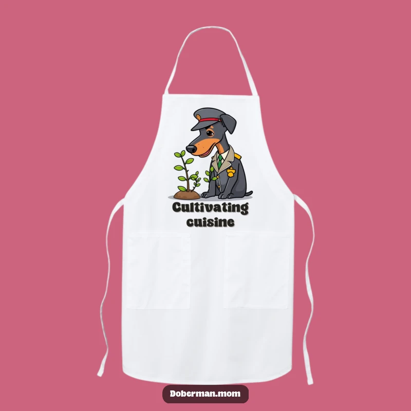 Funny Doberman Gardener Apron: Tend Your Garden with Style, Perfect Humorous Gift