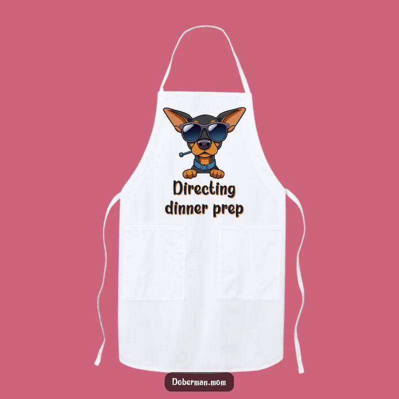 Funny Doberman Traffic Cop Apron: Cook with Coolness, Great Gift