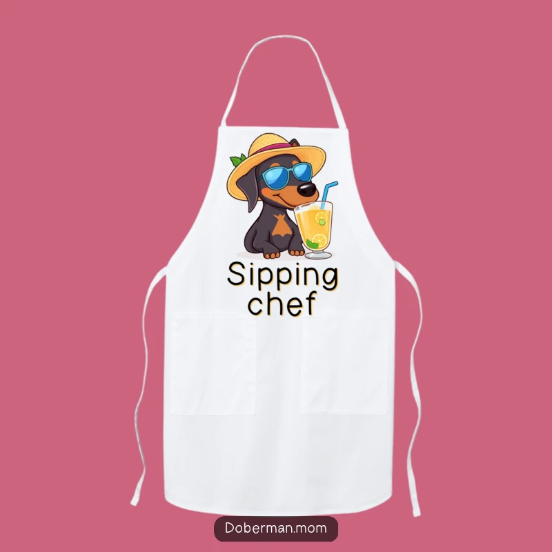 Funny Doberman Sun Hat Apron: Grill and Chill with Hilarious Style