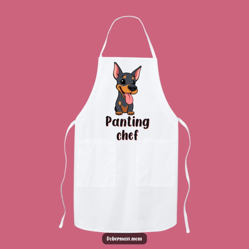 Funny Happy Doberman Apron A Hilarious Companion for Joyful Cooks