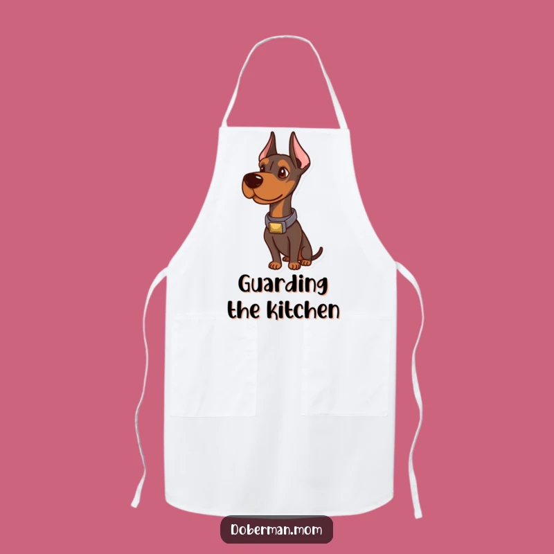 Funny Sophisticated Doberman Apron: Alert Chef's Companion Gift for Dog Lovers