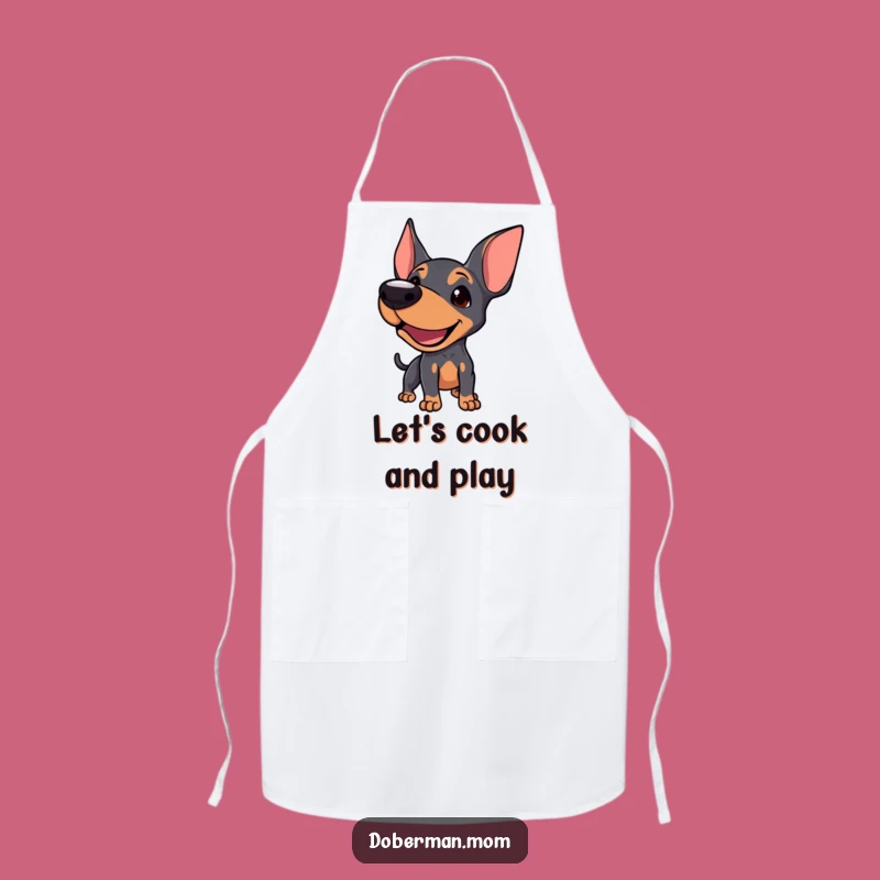 Funny Doberman Apron: Playful Chef's Assistant, Perfect Funny Gift for Kitchen Fun