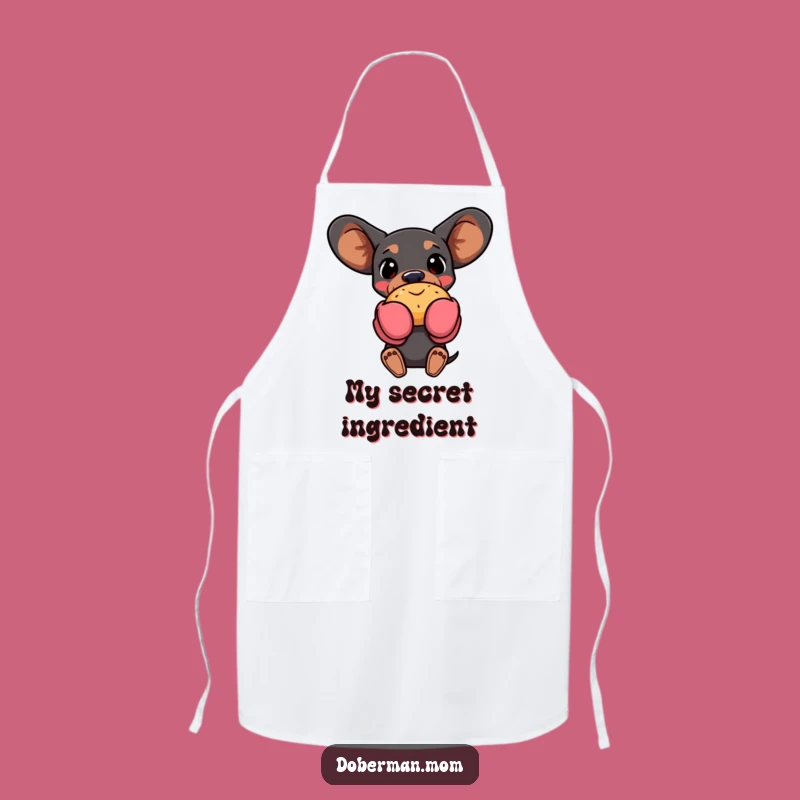 Funny Doberman Baking Apron - Hilarious Oven Mitt Pastry Protector Gift