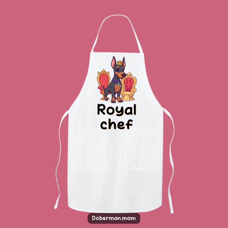Funny Doberman Royal Apron: Chef's Majestic Dog Gift