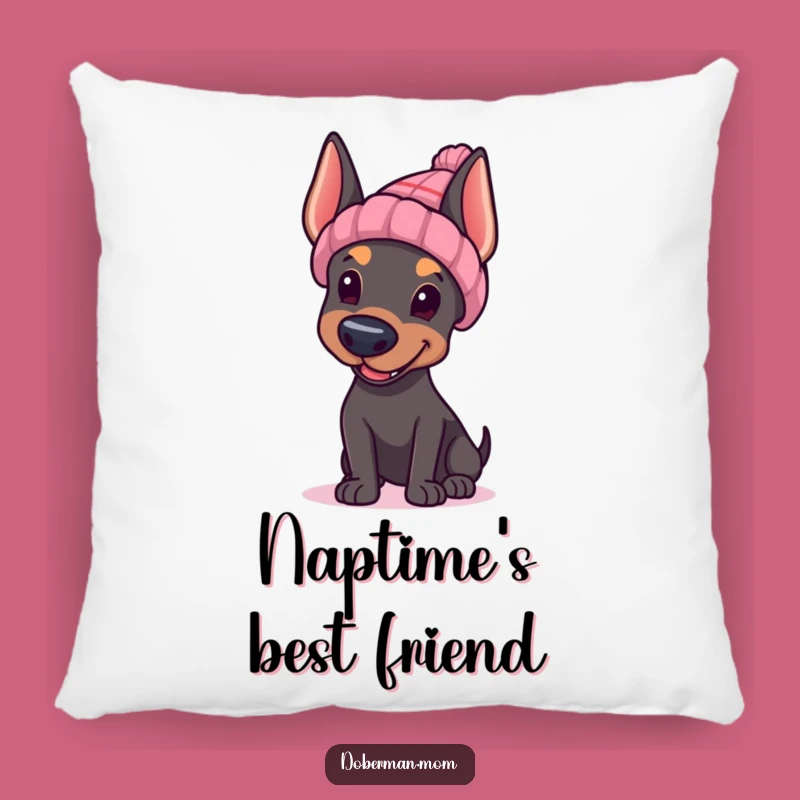 Funny Doberman Hat Wave Pillow: Cozy Comfort, Charming Gift