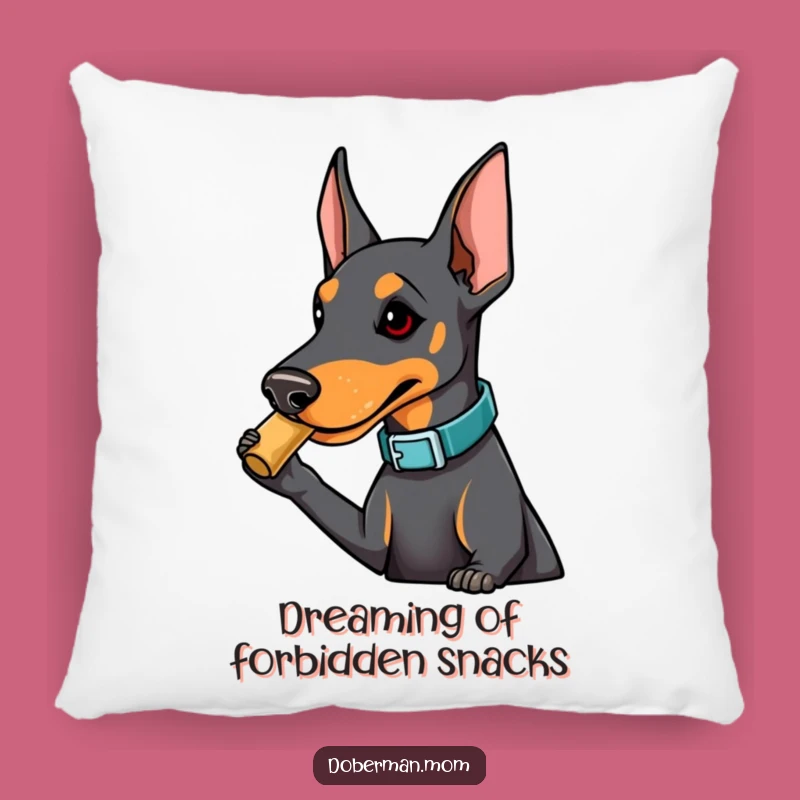 Funny Doberman Treat Pillow: Cozy Fashionable Dog Nudging