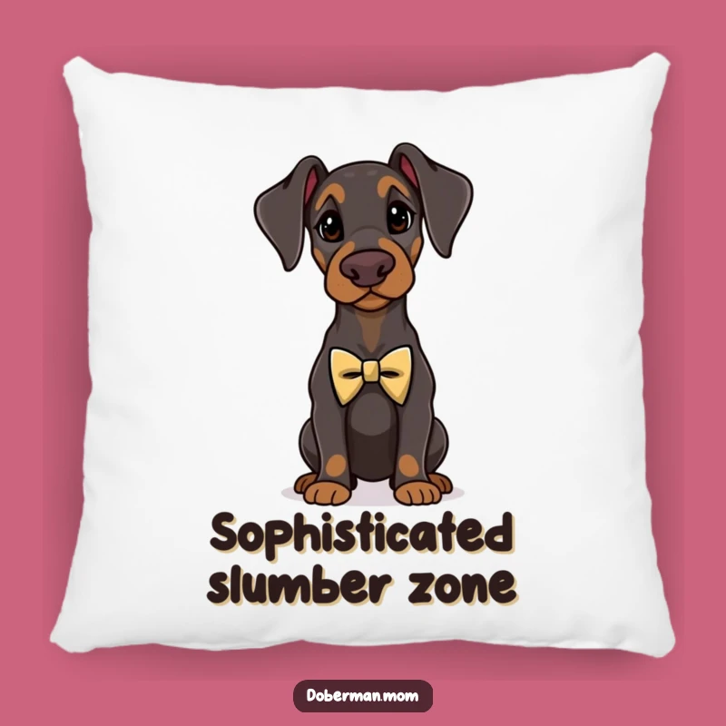 Funny Doberman Dapper Pillow - Elegant Dog Comfort Gift