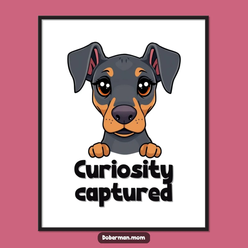 Curious Doberman Digital Art: Instant Expressive Eyes for Your Walls