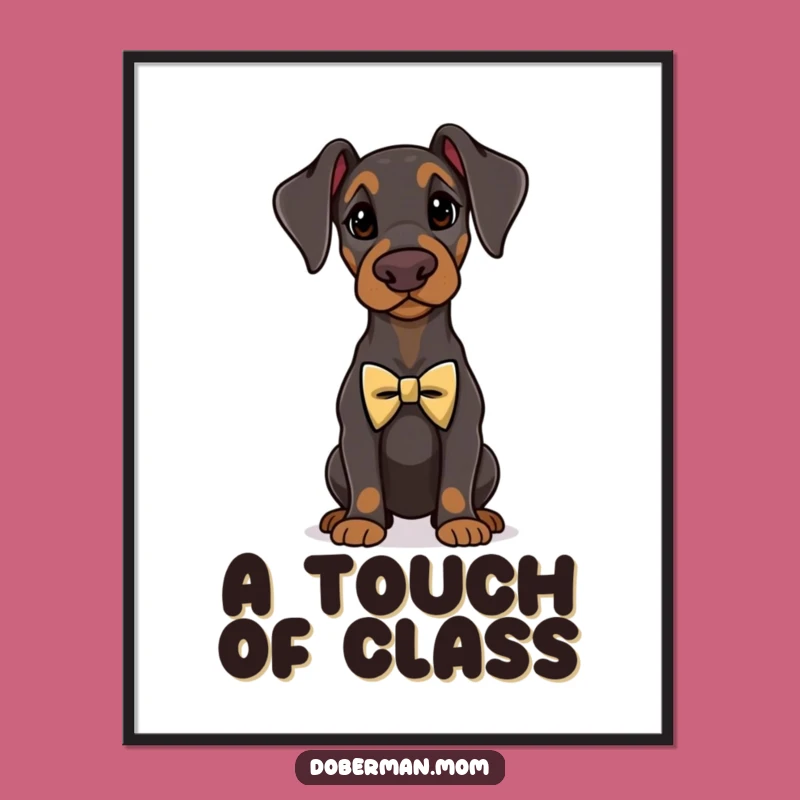 Funny Doberman Dapper Digital Print - Elegant Dog Art Download Gift