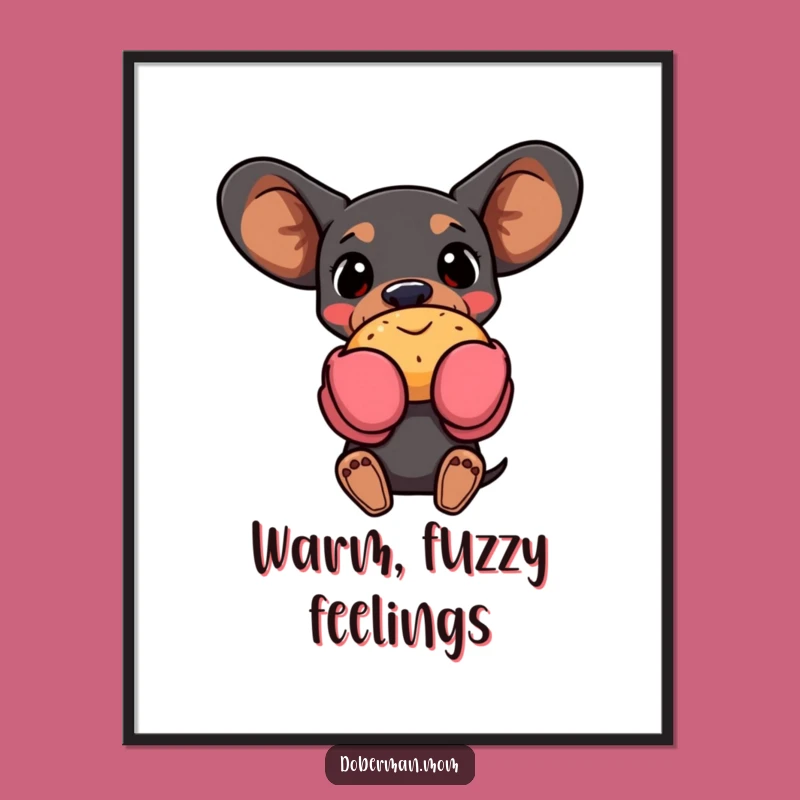 Funny Baking Doberman Digital Art - Hilarious Oven Mitt Pastry Decor Gift