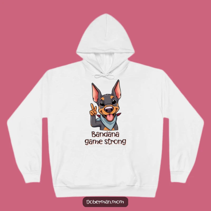 Funny Doberman Salute Hoodie: Cozy and Comical Gift for Doberman Fans