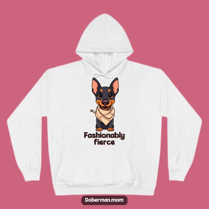 Cozy Funny Doberman Style Hoodie: Warm & Witty Dog Lover Gift