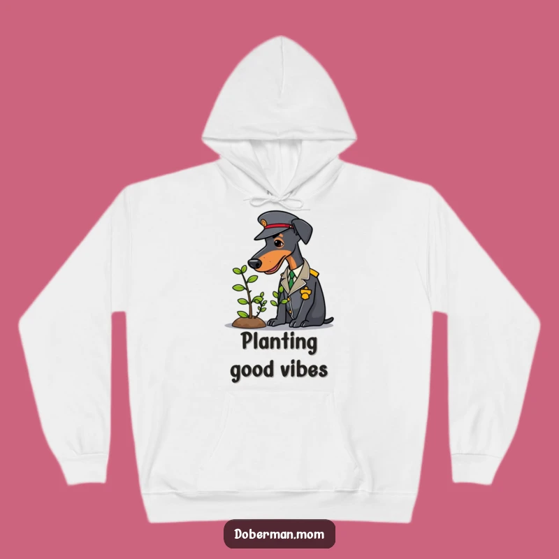 Funny Doberman Gardener Hoodie: Cozy Up with a Dedicated Canine, Ideal Humorous Gift