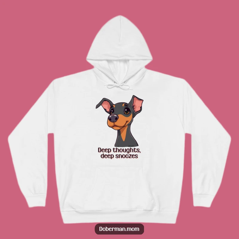 Funny Doberman Hoodie: Cozy, Curious Canine Comfort, Ideal Funny Gift for Doberman Fans