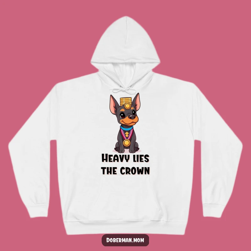 Cozy Funny Doberman Medal Master Hoodie: Warm & Humorous Tribute to Champions