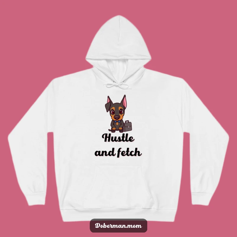 Funny Doberman Business Hoodie: Stay Focused and Cozy, Ideal Humorous Gift