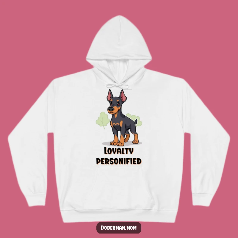 Funny Loyal Doberman Guardian Hoodie: Cozy Canine Watchfulness Gift