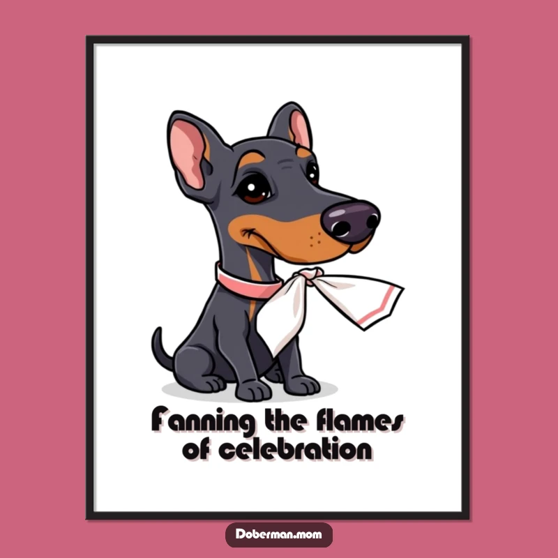 Free Printable Wall Art: Sophisticated Doberman Fanning Art for Elegant Homes