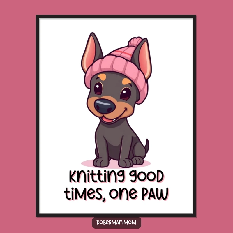 Free Printable Cozy Doberman Art - Adorable Downloadable Decor for Dog Lovers