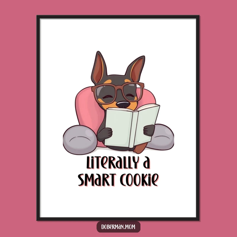 Free Printable Relaxing Doberman Wall Art: Funny Dog Downloadable Decor