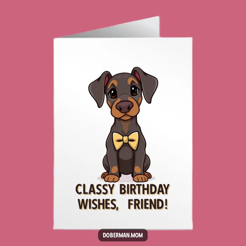 Doberman Birthday Card: Free Printable Dapper Pup Downloadable Gift