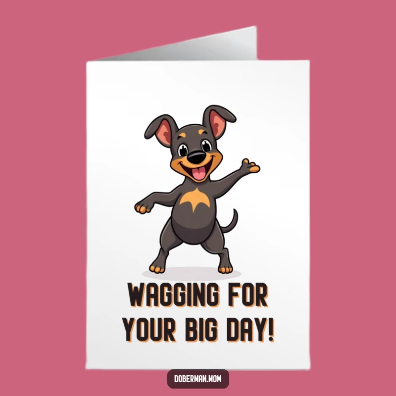 Happy Dance Doberman Birthday Card - Free Printable Funny Dog Greeting