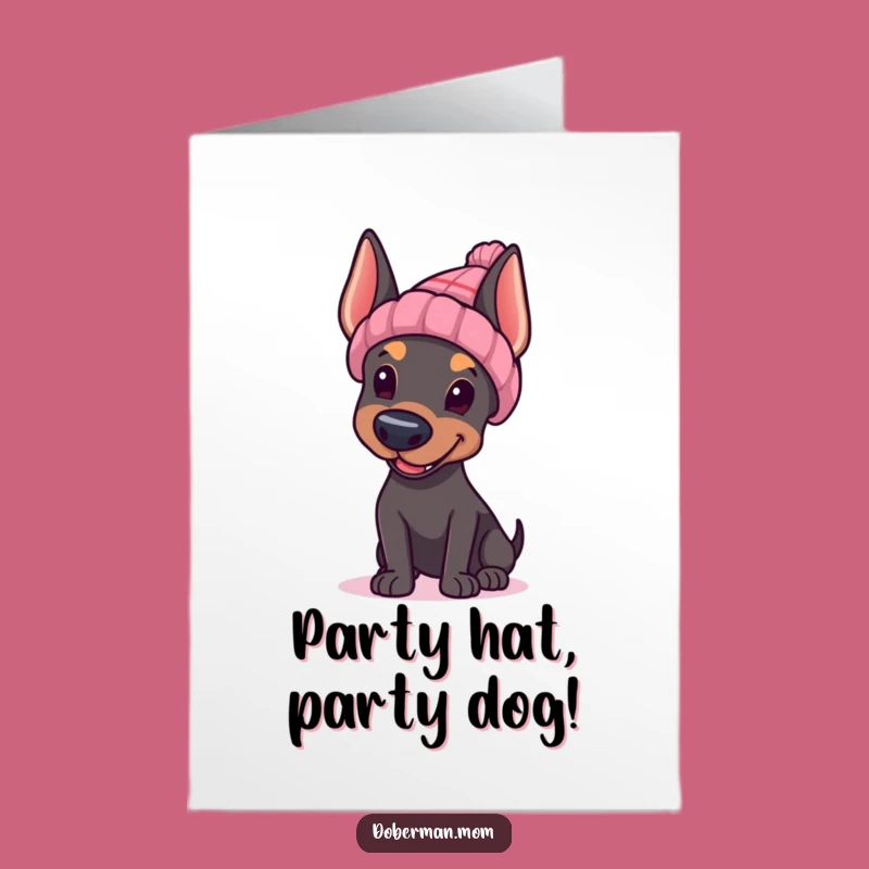 Free Printable Cozy Doberman Birthday Card - Sweet Downloadable Gift for Dog Lovers