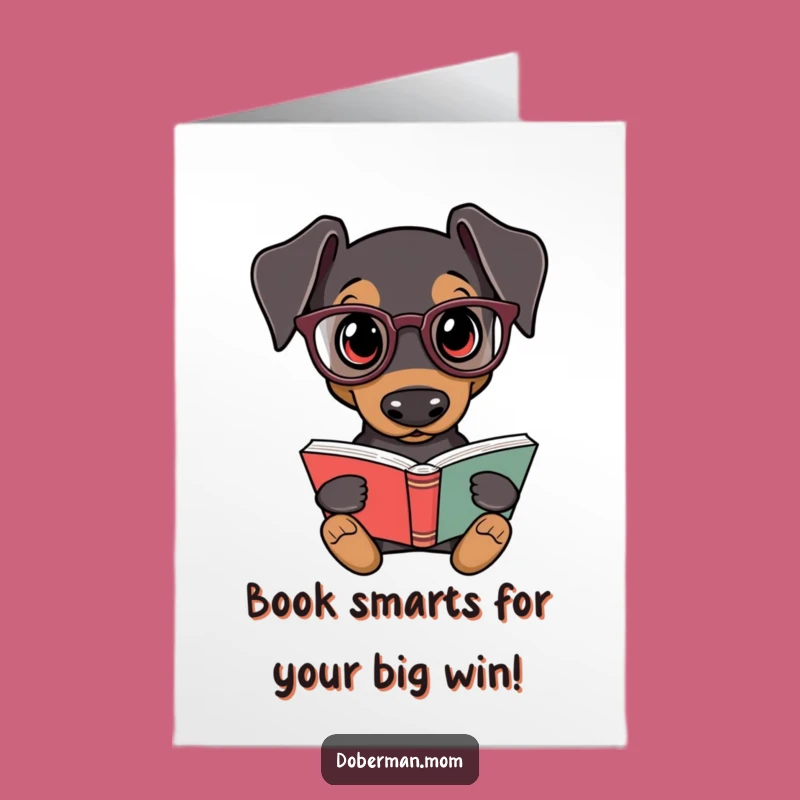 Free Printable Doberman Congrats Card: Hilarious Dog Achievement, Downloadable Gift