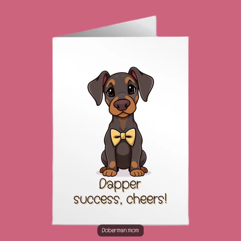 Doberman Congrats Card: Free Printable Dapper Pup Downloadable Gift
