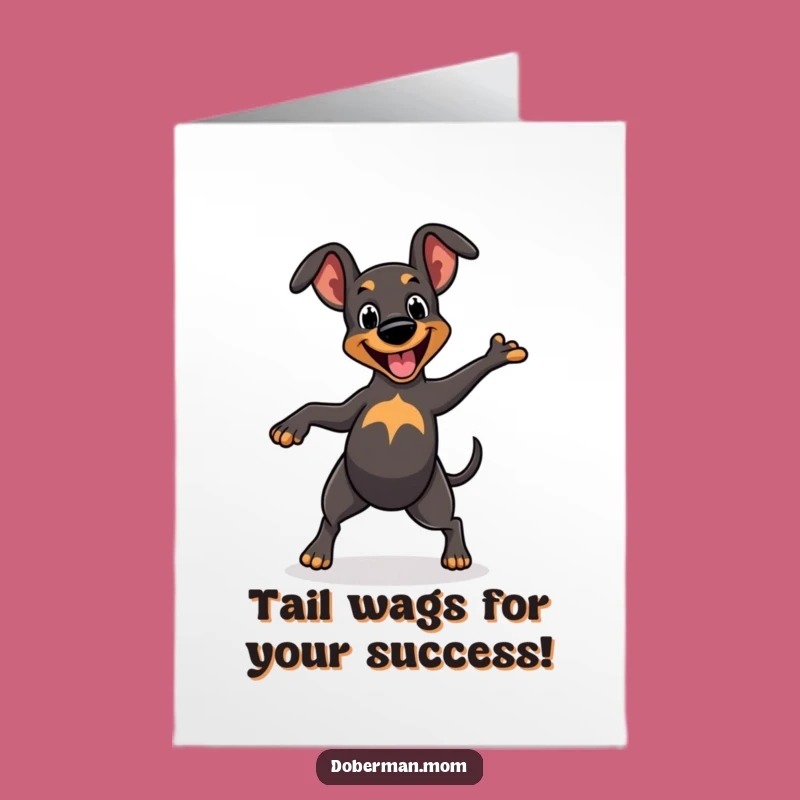 Wagging Tail Doberman Congrats Card - Free Printable Dog Celebration