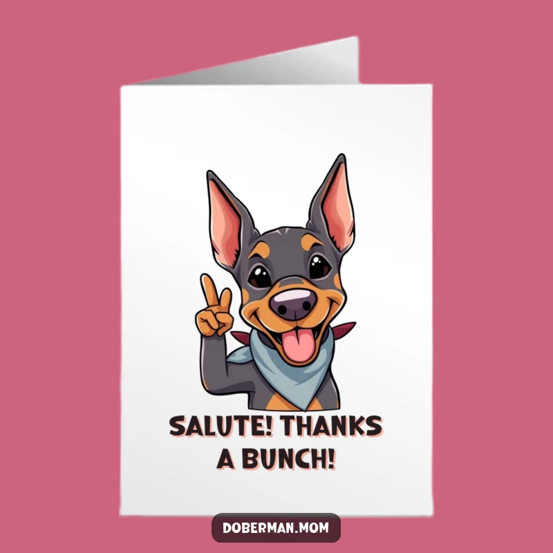 Free Printable Doberman Thank You Card: A Playful Salute of Thanks