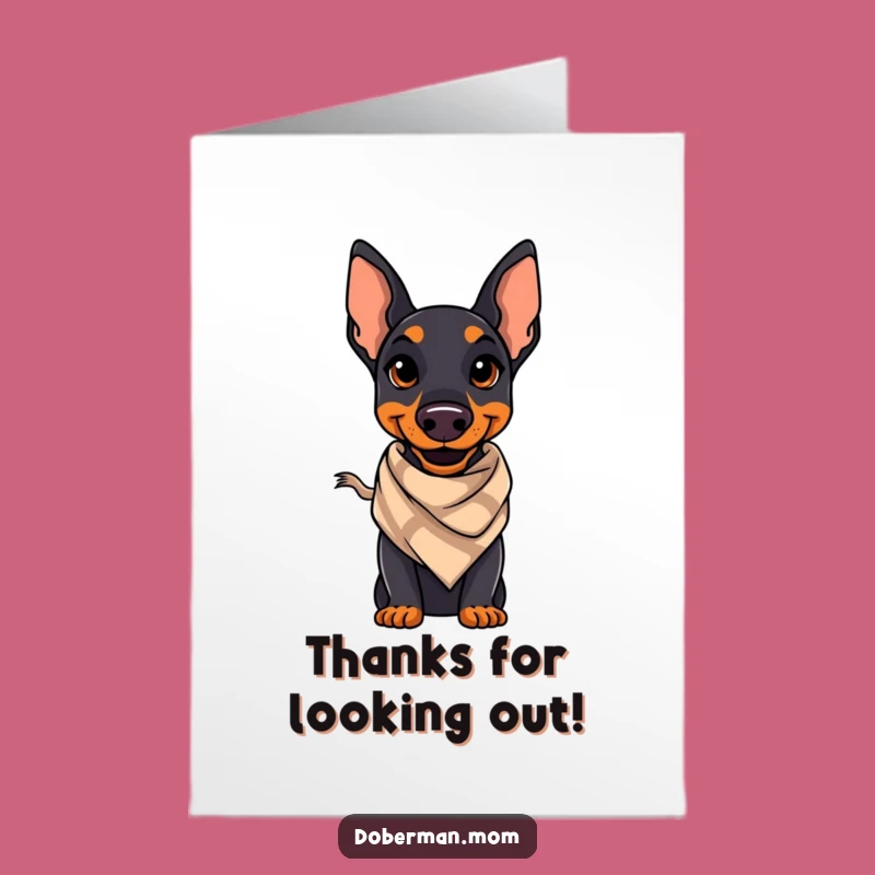 Stylish Thank You Free Printable: Doberman Gratitude Download