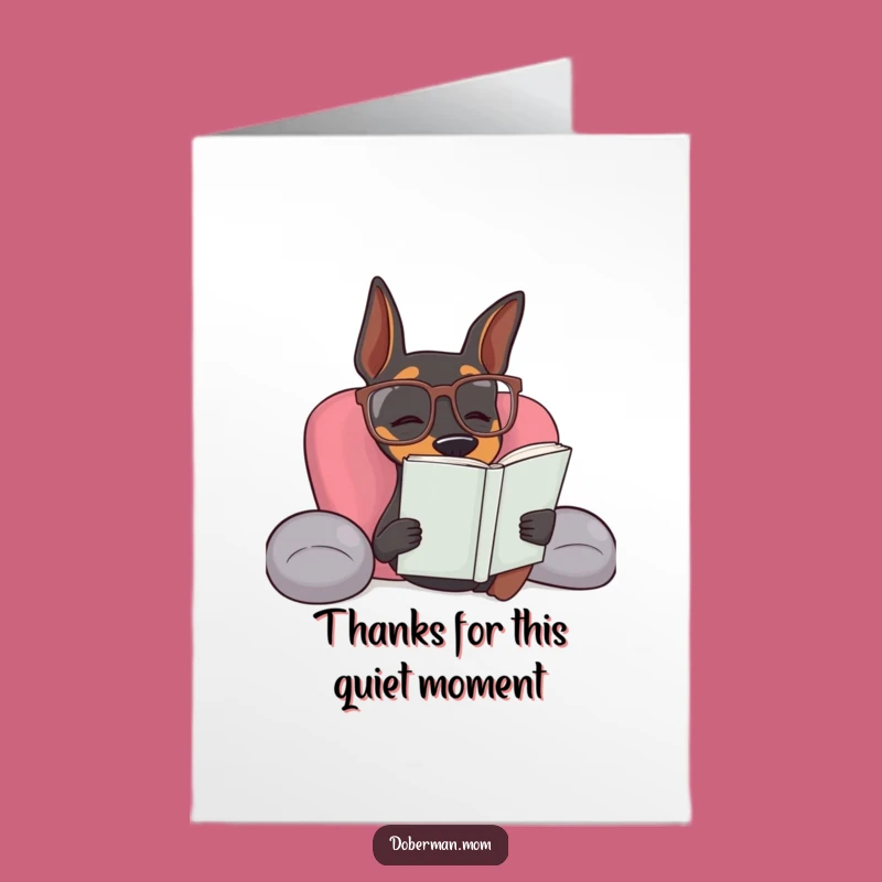 Free Printable Doberman Thank You Card: Funny Dog Downloadable Gift