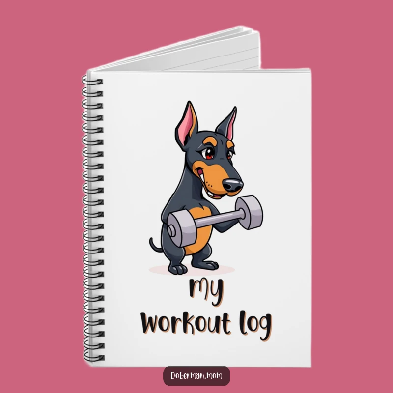 Funny Doberman Notebook: Fitness Plans, Determined Dog Journal, Gift Idea