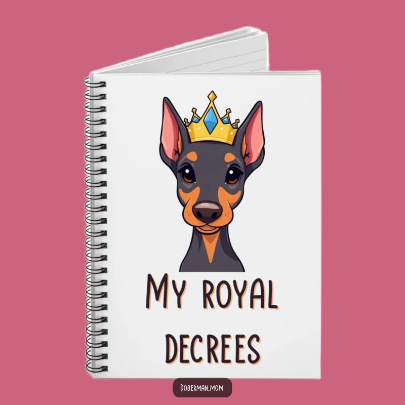 Funny Regal Doberman Crown Notebook - Majestic Journal
