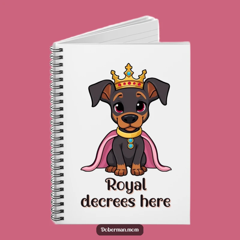 Funny Royal Notebook: Doberman King's Thoughts, Hilarious Journal