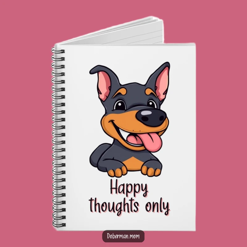 Funny Doberman Notebook: Jot Down Happy Thoughts, Ideal Funny Gift for Dog Lovers