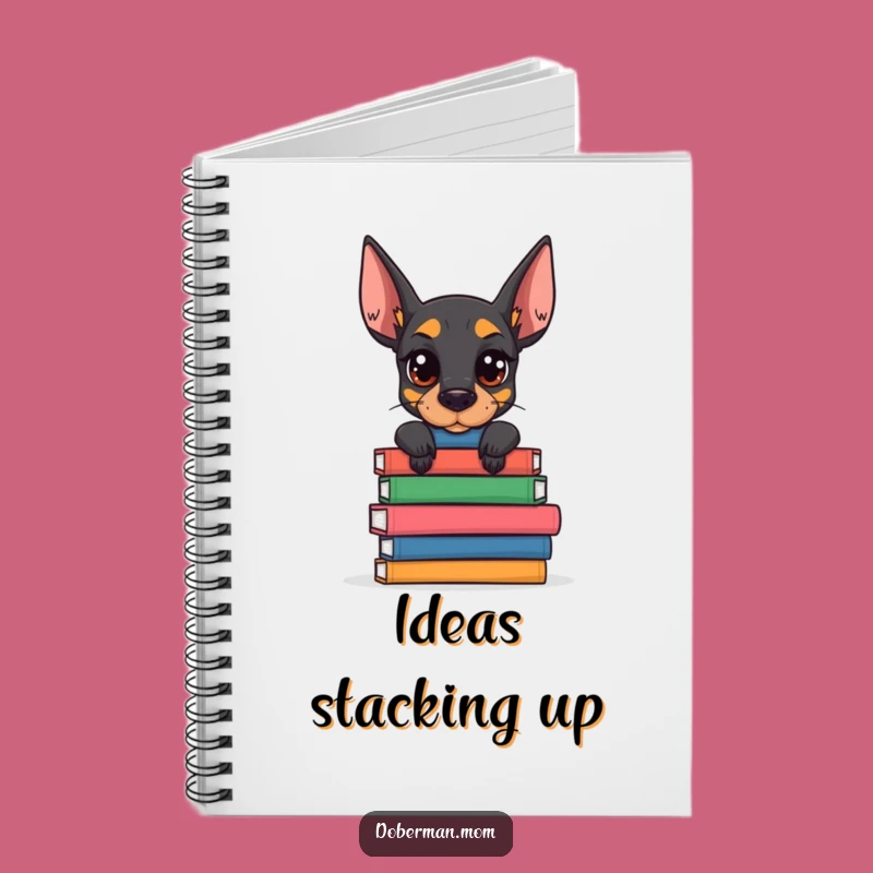 Funny Doberman Book Stack Notebook: Record Knowledge with Canine Focus Gift