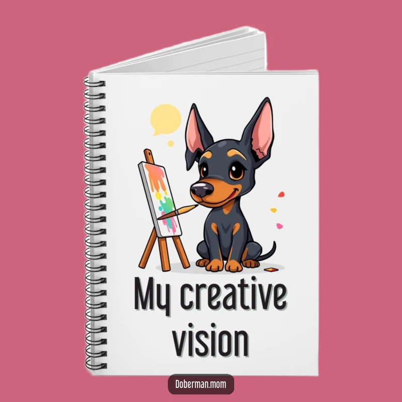 Funny Doberman Artist Notebook: Sketch Your Ideas, A Creative Funny Gift