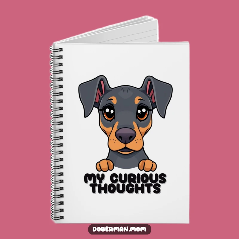 Curious Doberman Notebook: Jot Down Ideas with Funny Doggy Expressiveness