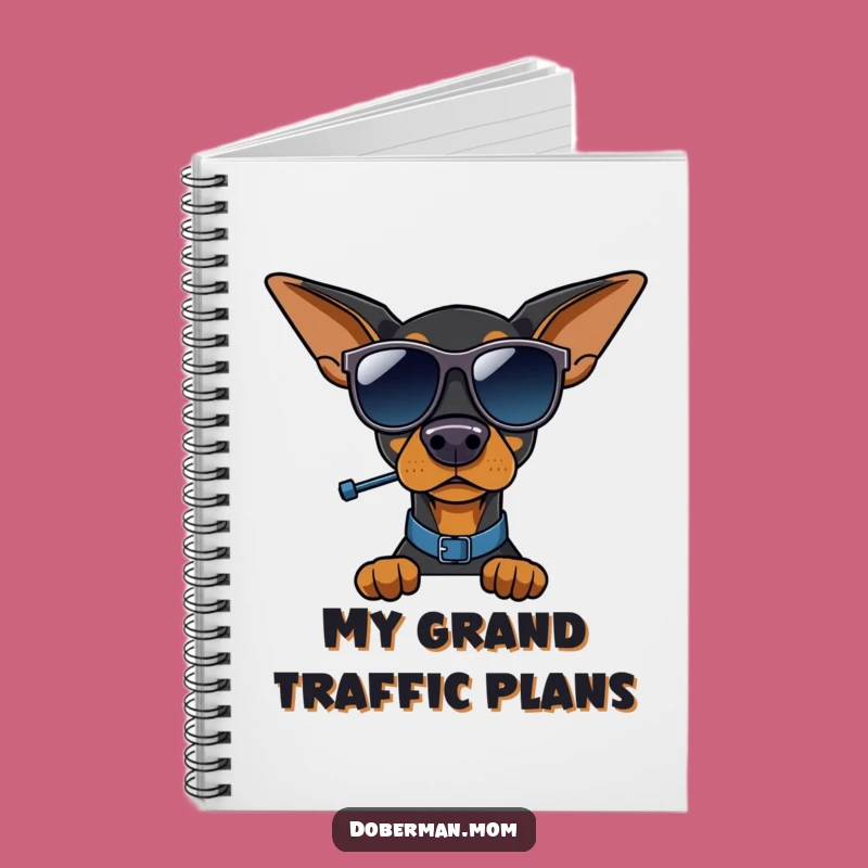 Funny Doberman Traffic Cop Notebook: Jot Down Ideas, Perfect Gift