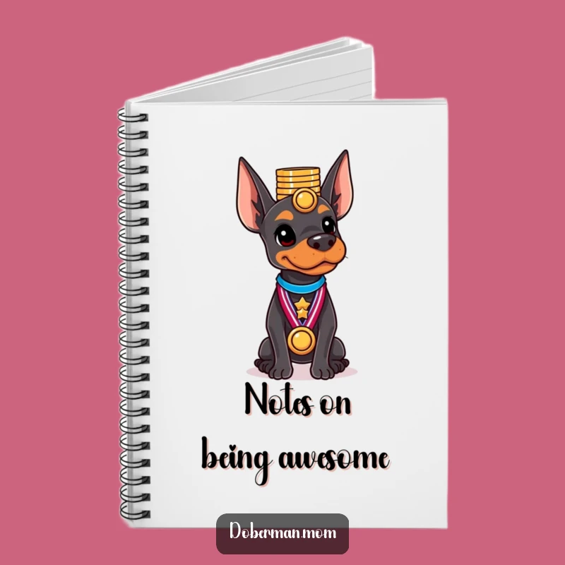 Funny Doberman Medal Master Notebook: Journal Your Victories, Humorous Gift for Achievers