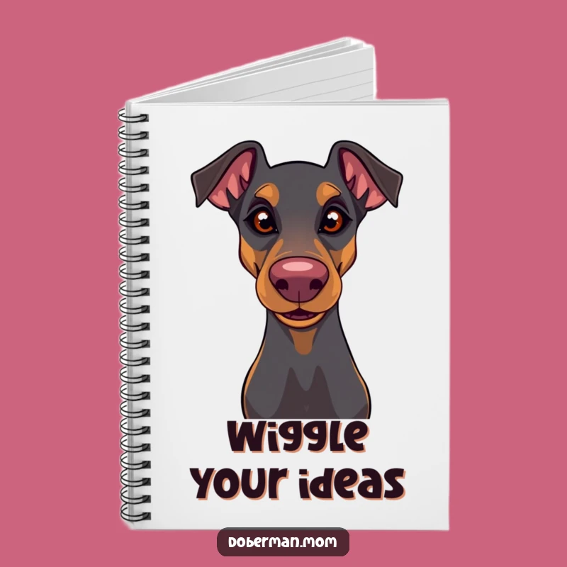 Playful Doberman Notebook: Jot Down Ideas with Funny Doggy Mischief