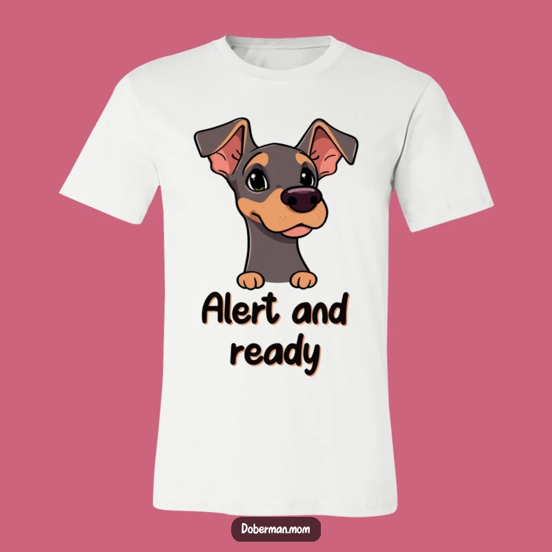 Funny Doberman Sniffing Air Tee: Hilarious Alert Dog Shirt for Dog Enthusiasts