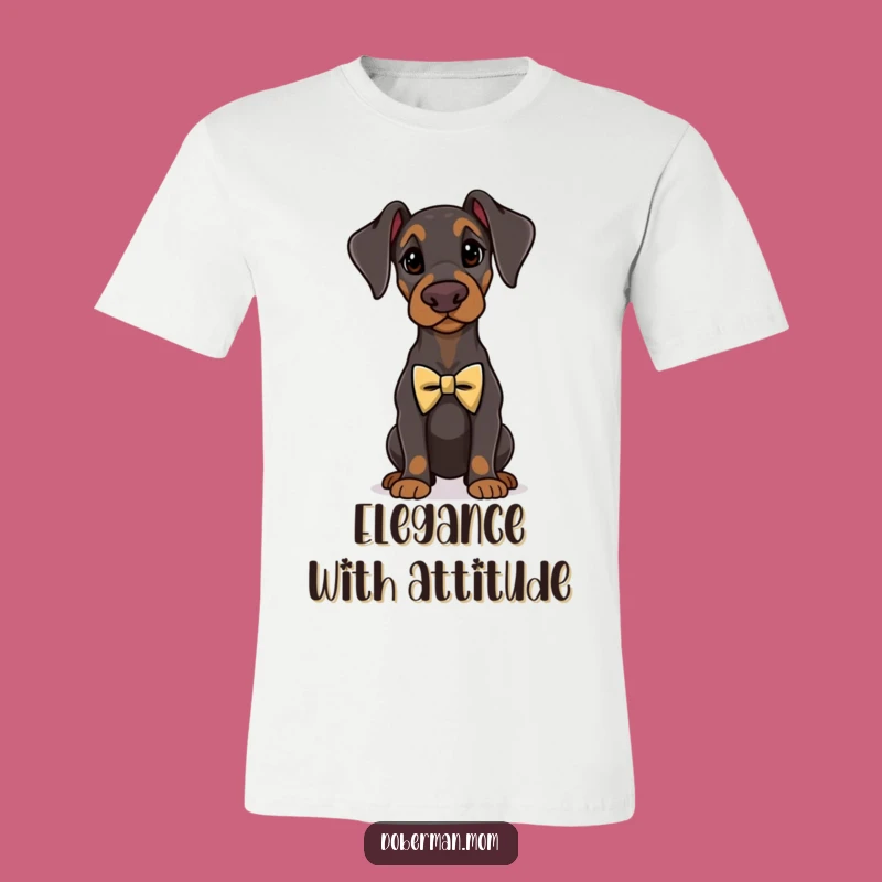 Funny Doberman Dapper T-Shirt - Elegant Dog Tee Gift