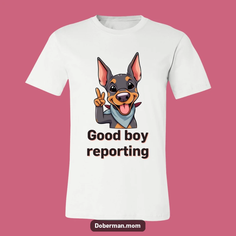 Funny Doberman Salute T-Shirt: Hilarious Gift for Cool Dog Owners