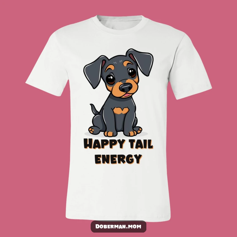 Funny Doberman Tail Wag T-Shirt: Alert Dog for Joyful Comfort