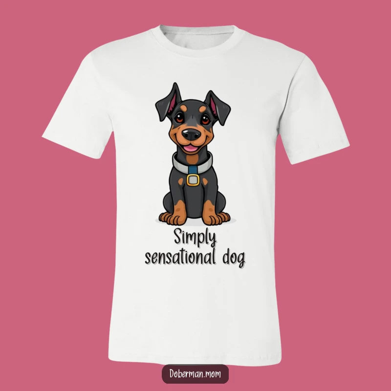 Funny Doberman Confidence T-Shirt: Calm Canine Grin, Perfect Humorous Gift