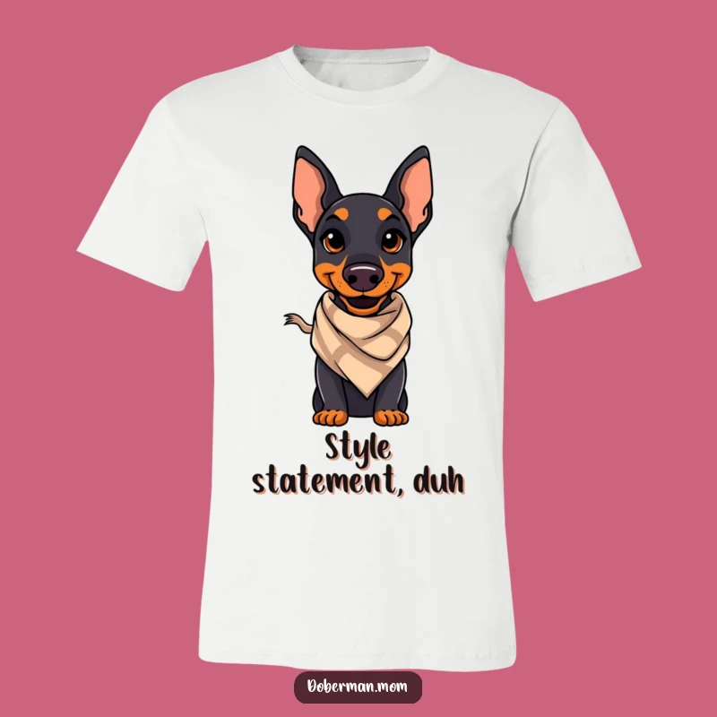 Funny Doberman Chic Smile T-Shirt: Fashionable Dog Humor Tee