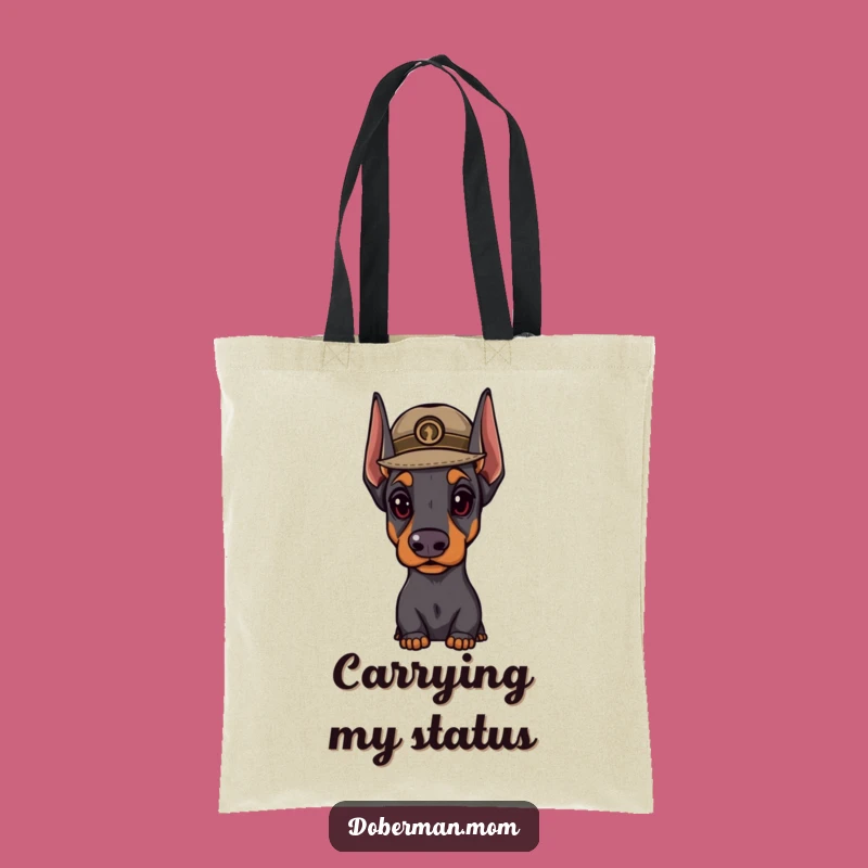 Funny Doberman Hat Tote Bag: Carry Your Importance, Stylish Dog Gift